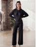 Solid Color Knitted Hooded Sweater and Pants Set